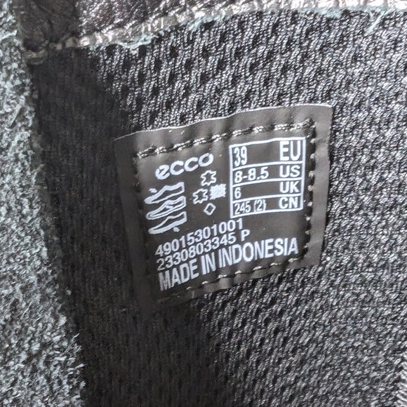 NEW....ECCO Modtray Moto Mid Calf Boot in Black Leather ...Size 8-8.5 - Picture 10 of 11